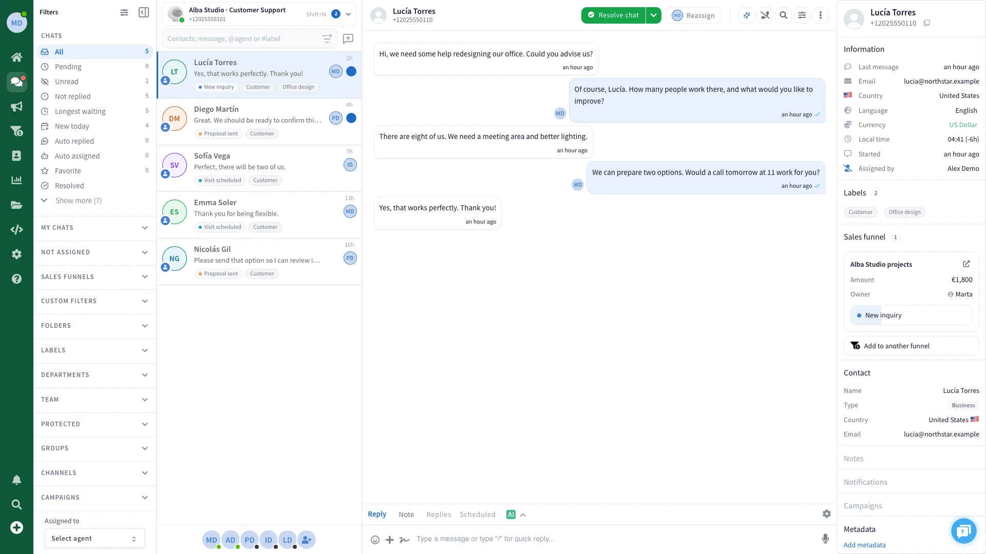 Shared inbox, WaliChat